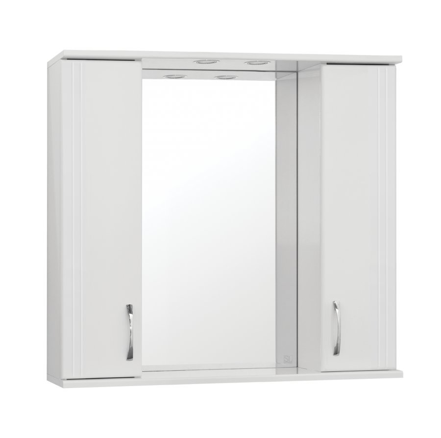 Зеркало шкаф style line эко стандарт панда 75 с белый