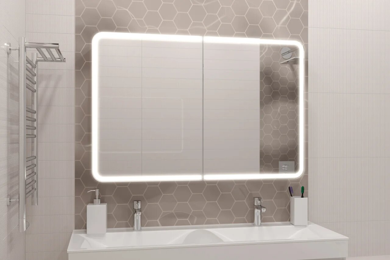 Шкаф зеркальный для ванной 120