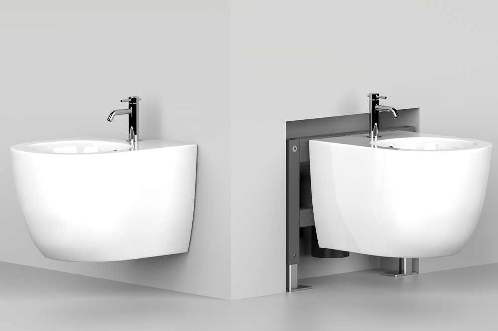 Комплект ABBER унитаз AC1100 белый с инсталляцией AC0105 и кнопкой