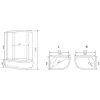 Душевая кабина асимметричная Timo ECO TE-0720 L/R высокий поддон 120*80, Ориентация: Правая , Комплектация: гидромассаж, изображение 13