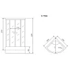 Душевая кабина четверть круга Timo LUX T-7700/7790 высокий поддон, Выбрать размер: 100x100 , Комплектация: гидромассаж, изображение 17
