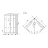 Душевая кабина четверть круга Timo LUX T-7701/7709 низкий поддон, Выбрать размер: 100x100, Комплектация: гидромассаж, изображение 12