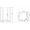 Душевое ограждение TIMO BY-839 прозрачное стекло с поддоном, Выбрать размер: 100х100, изображение 2