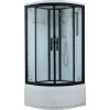Душевые кабины и сауны: Душевая кабина четверть круга Timo Standart  T-6600/6690 Black высокий поддон 1 в магазине Акватория