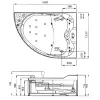 Акриловая гидромассажная ванна Gemy G9086, Ориентация: Правая, Комплектация: гидромассаж, аэромассаж, электр.пульт,хромотерапия, изображение 4