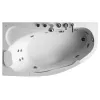 Акриловая гидромассажная ванна Gemy G9046, Выбрать размер: 960x1610, Ориентация: Левая, Комплектация: гидромассаж, хромотерапия, изображение 3