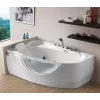 Акриловая гидромассажная ванна Gemy G9046, Выбрать размер: 960x1610, Ориентация: Левая, Комплектация: гидромассаж, хромотерапия, изображение 2