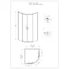 Душ.ограждение GR-0090 Classic 90*90*190 полукруг, двери раздвижные, изображение 7