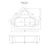 Акриловая ванна Aquatika Кворум угловая 143*143, Комплектация: Standart, изображение 3