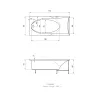 Акриловая ванна Aquatika Кинетика 170*80, Комплектация: Standart, изображение 2