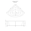 Акриловая ванна Aquatika Эволюция угловая 150*150, Комплектация: Standart, изображение 3
