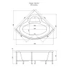 Акриловая ванна Aquatika Эпюра угловая 140*140, Комплектация: Standart, изображение 3