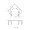 Акриловая ванна Aquatika Эстрада 136х136, 150х150, Комплектация: Basic, изображение 3