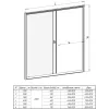 Душевая дверь раздвижная  Radomir Вита (матовая), Цвет стекла: матовое, Цвет профиля: Белый, Выбрать размер: 110, изображение 3