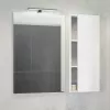 Мебель для ванной: COMFORTY. Зеркало-шкаф "Милан-90/120" белый глянец 1 в магазине Акватория