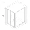 Душевой уголок RGW CL-44, Цвет стекла: прозрачное, Цвет профиля (вариация): Хром, Выбрать размер: 800x1000, изображение 5