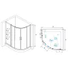 Душевой уголок RGW HO-62 (HO-51 + Z-42), Цвет стекла: прозрачное, Цвет профиля (вариация): Хром, Выбрать размер: 1000x1300, изображение 3