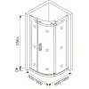 Душевой уголок Good Door ALTAIR R-C-CH без поддона, Выбрать размер: 90x90, Цвет стекла: прозрачное, изображение 4