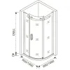Душевой уголок Good Door ALTAIR R-C-CH без поддона, Выбрать размер: 100x100, Цвет стекла: прозрачное, изображение 4