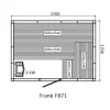 Финская сауна Frank 870 серия, 2 полки , кедр, Выбрать размер: 170х170, изображение 5