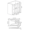 Душевая дверь раздвижная  Good Door LATTE WTW-TD, Выбрать размер: 150, Цвет стекла: прозрачное, изображение 3