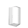 Душевой уголок Good Door LATTE CR-C-WE/-G-WE без поддона, Выбрать размер: 80x80, Цвет стекла: прозрачное, изображение 2