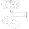 Ванна акриловая  BAS Фиеста 194*90, Комплектация: без гидромассажа, изображение 3