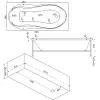 Ванна акриловая  BAS Ямайка 180*80, Комплектация: без гидромассажа, изображение 3