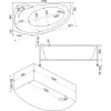 Ванна акриловая  BAS Флорида 160*88, Ориентация: Левая, Комплектация: без гидромассажа, изображение 3