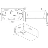 Ванна акриловая  BAS Кэмерон 120*70, Комплектация: без гидромассажа, изображение 3