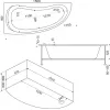 Ванна акриловая  BAS Алегра 150*90, Ориентация: Левая, Комплектация: без гидромассажа, изображение 2