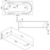Ванна акриловая  BAS Ахин 170*80, Комплектация: без гидромассажа, изображение 3