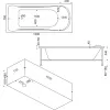 Ванна акриловая  BAS Верона 150*70, Комплектация: без гидромассажа, изображение 3