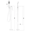 Смеситель Lemark Unit LM4544C для ванны, напольный, изображение 2