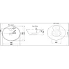 Раковина накладная овальная CeramaLux серия N 78197/7025, Выбрать размер: 50,5х41х15, изображение 3
