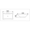 Раковина накладная прямоугольная CeramaLux 9176, изображение 4