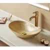 Раковина накладная овальная CeramaLux 7811, Выбрать цвет: Золото, изображение 2