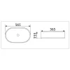 Раковина накладная овальная CeramaLux 9025, Выбрать размер: 56,5, изображение 3