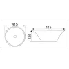 Раковина накладная круглая CeramaLux  9381, изображение 4
