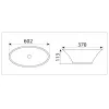 Раковина накладная овальная CeramaLux 9397, изображение 3
