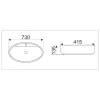 Раковина накладная овальная CeramaLux 9435, изображение 3