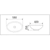 Раковина врезная овальная  CeramaLux 561, изображение 4