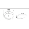 Раковина врезная овальная  CeramaLux 9413, изображение 4