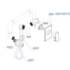 Встраиваемый комплект  WasserKRAFT A010657WHITE  для биде со шлангом, изображение 3