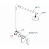 Встраиваемый комплект  WasserKRAFT A12030 для душа с верхней душевой насадкой, изображение 3