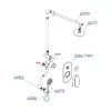 Встраиваемый комплект  WasserKRAFT A16777 для душа, изображение 3