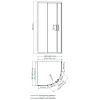 Душевой уголок  WasserKRAFT Dill 61S01 90х90 прозрачное стекло четверть круга, изображение 2