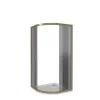 Душевые уголки Good Door  JAZZE R-C-BR/-B-BR без поддона, Выбрать размер: 100x100, Цвет стекла: тонированное, изображение 2