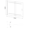 Шторка для ванны Good Door SCREEN SL  100*140, Выбрать цвет: Черный, изображение 4