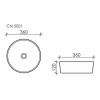 Умывальник чаша накладная круглая Ceramica Nova Element CN5001, изображение 10